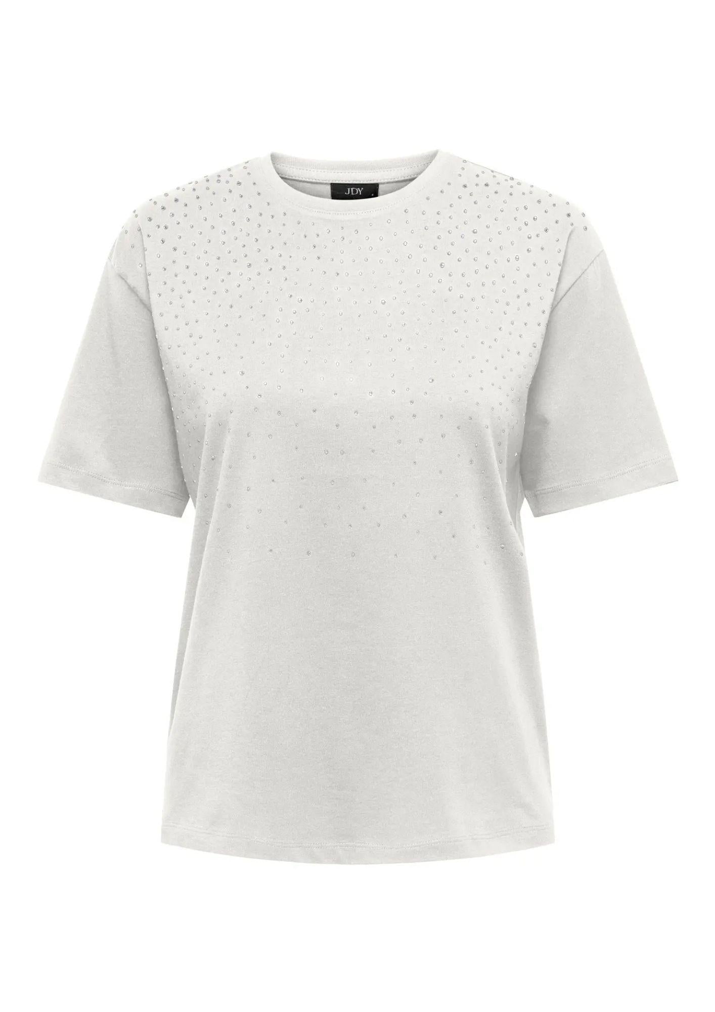 Jacqueline De Yong T-Shirt Donna Smilla Bianca