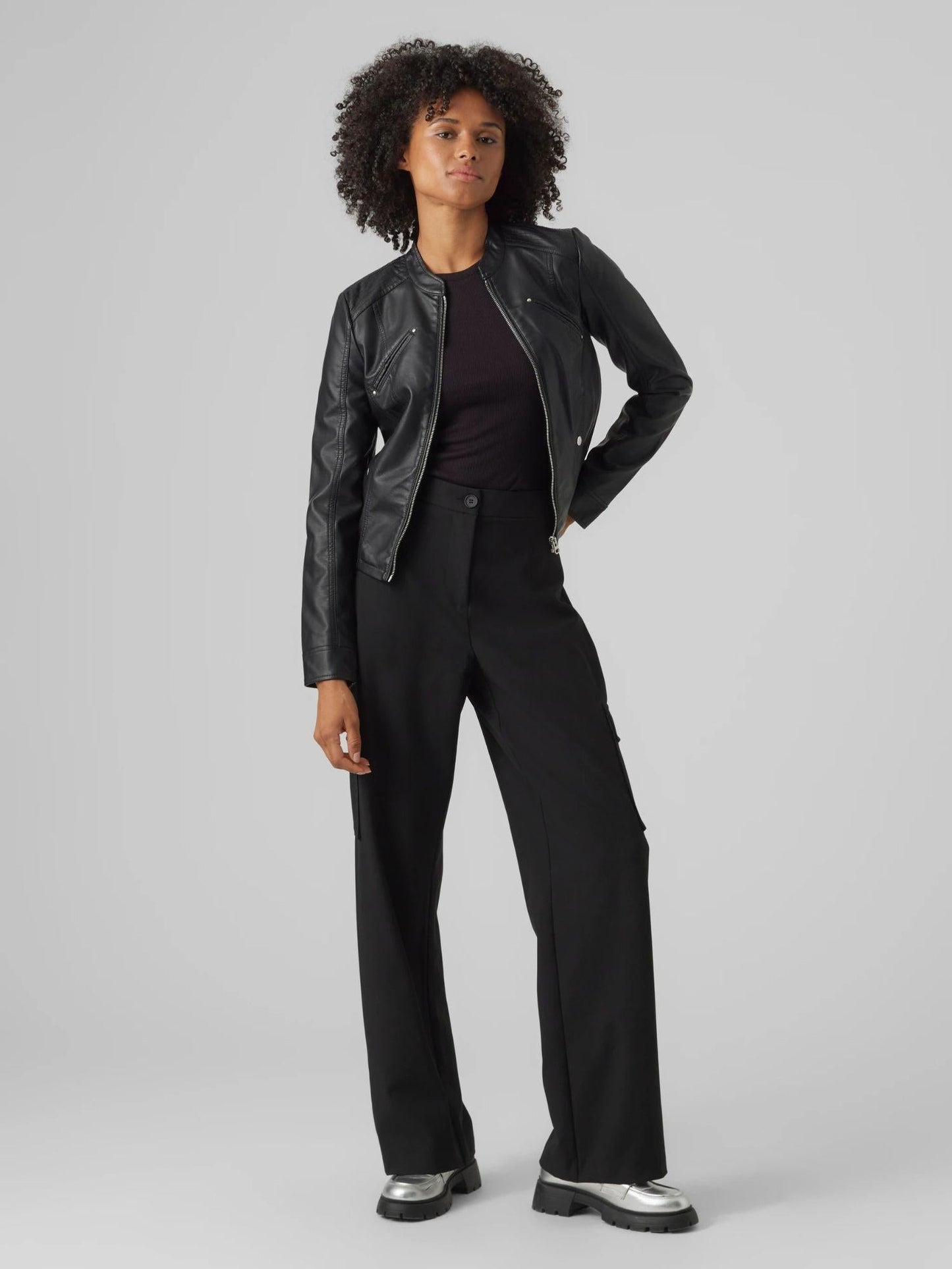 Vero Moda Giacca Biker Donna Favodona Nero