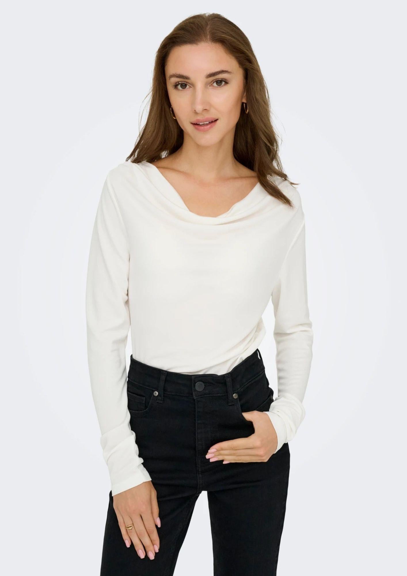 Jacqueline De Yong Maglia Donna Ester Bianca