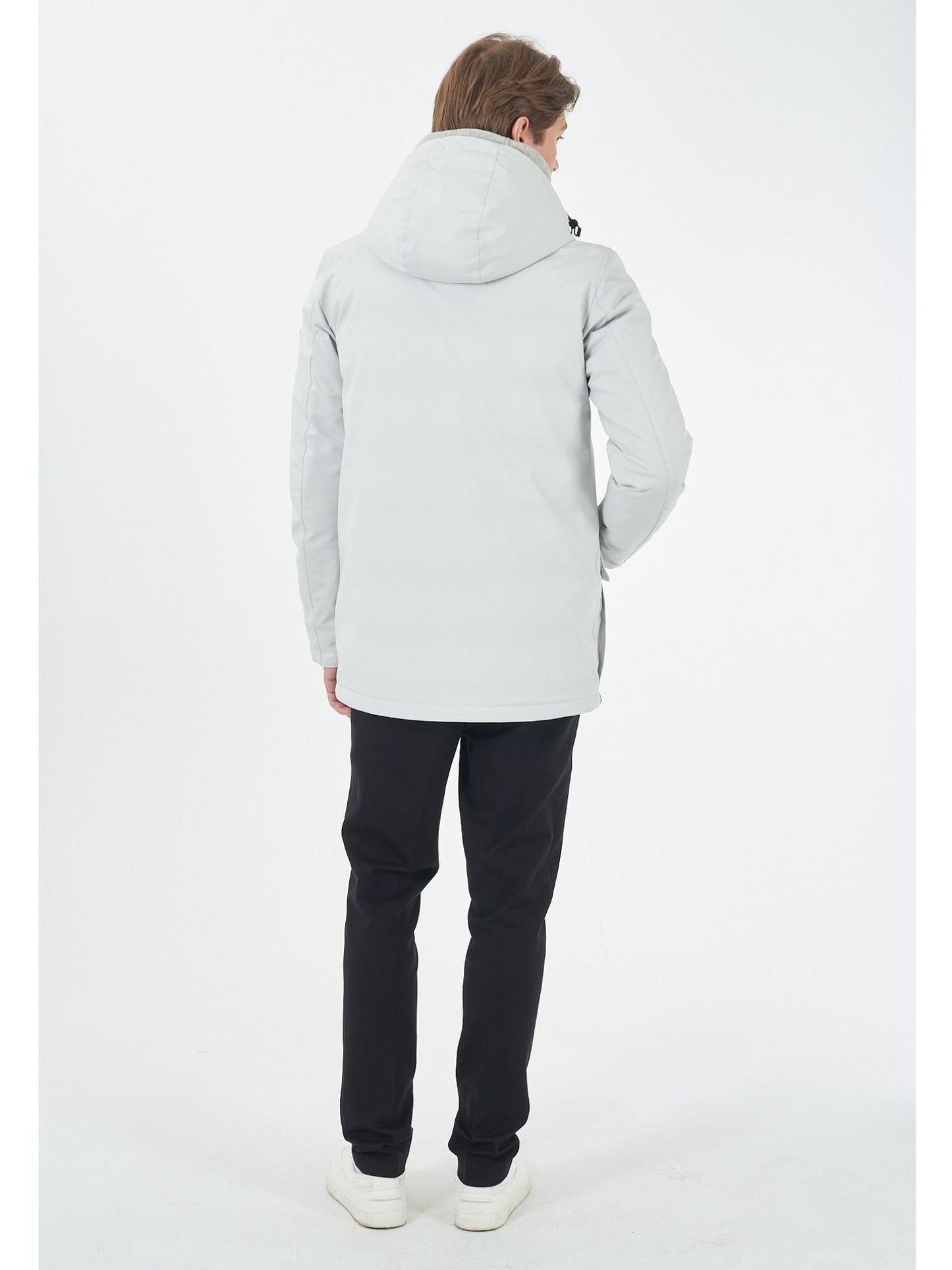 Yes Zee Cappotto Uomo con Trapuntatura interna Ghiaccio