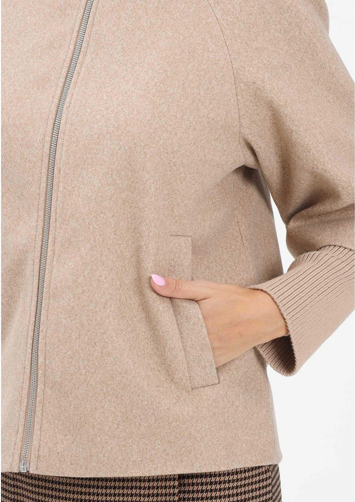 Jacqueline De Yong Giacca Invernale Donna Memory Beige