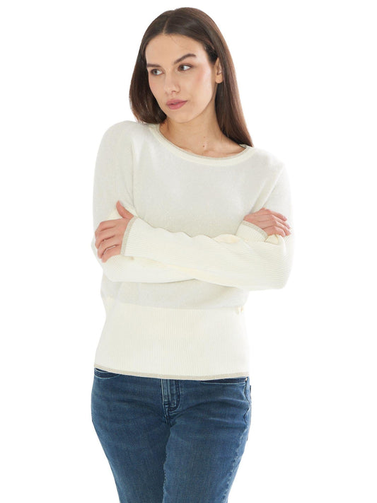 Yes Zee Maglia Donna Avorio