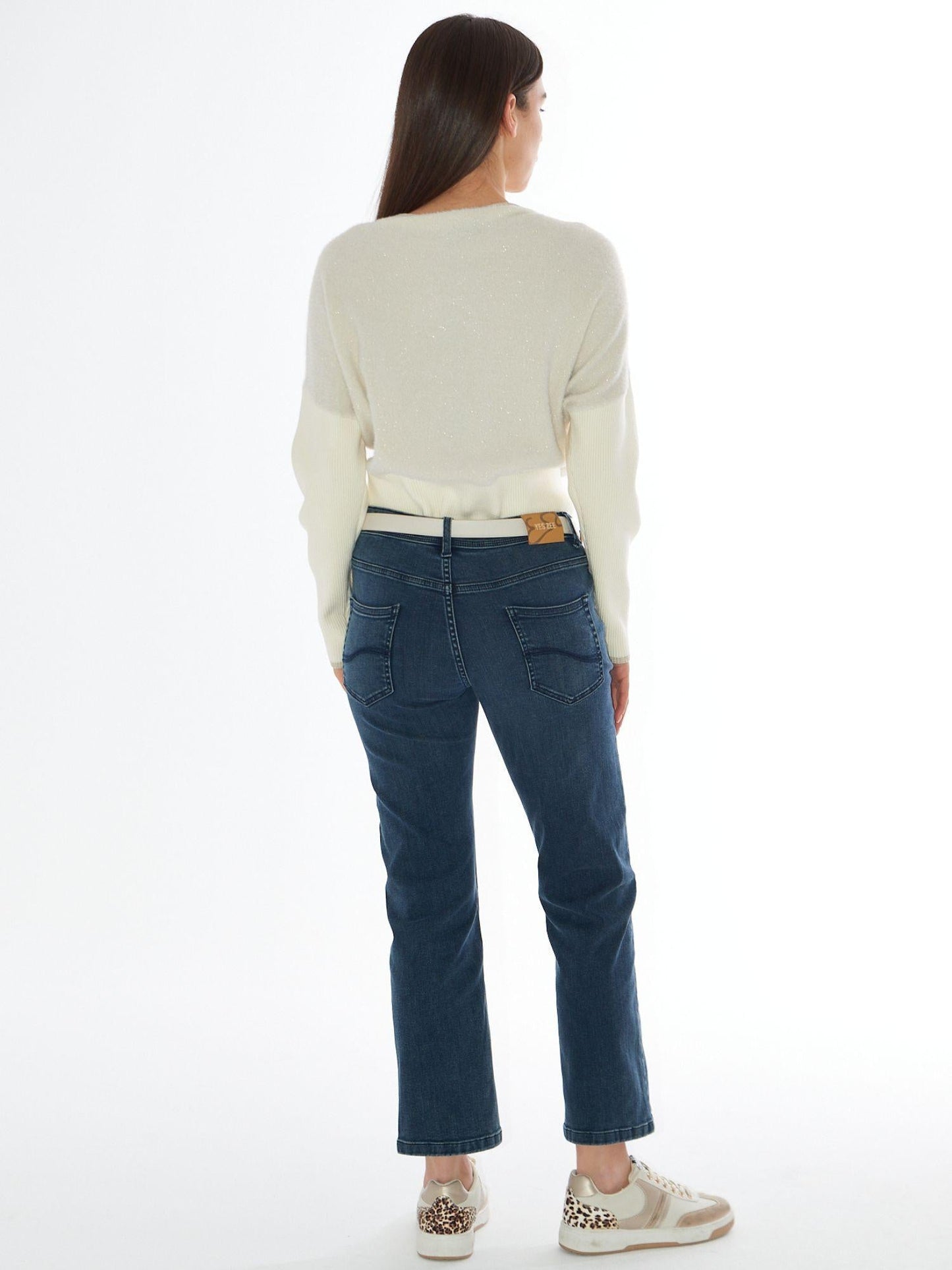 Yes Zee Cardigan Corto Donna Avorio