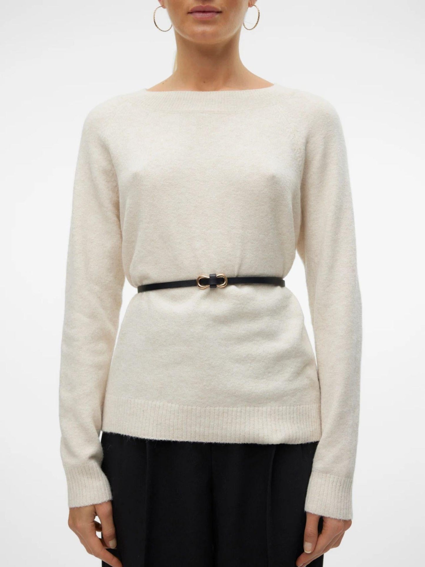 Vero Moda Maglione Donna Doffy Bianco Panna