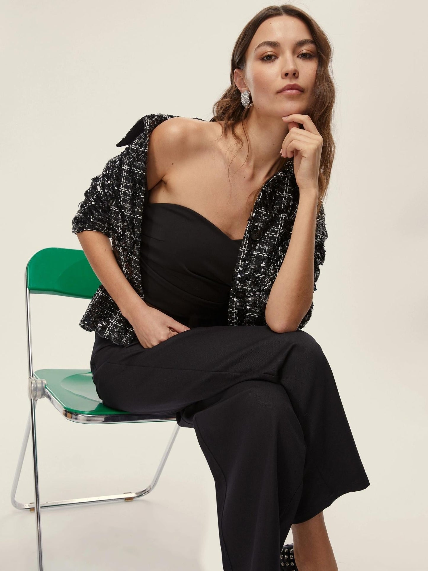 Emme Marella Mini bustier Donna in jersey stretch Vagone Nero