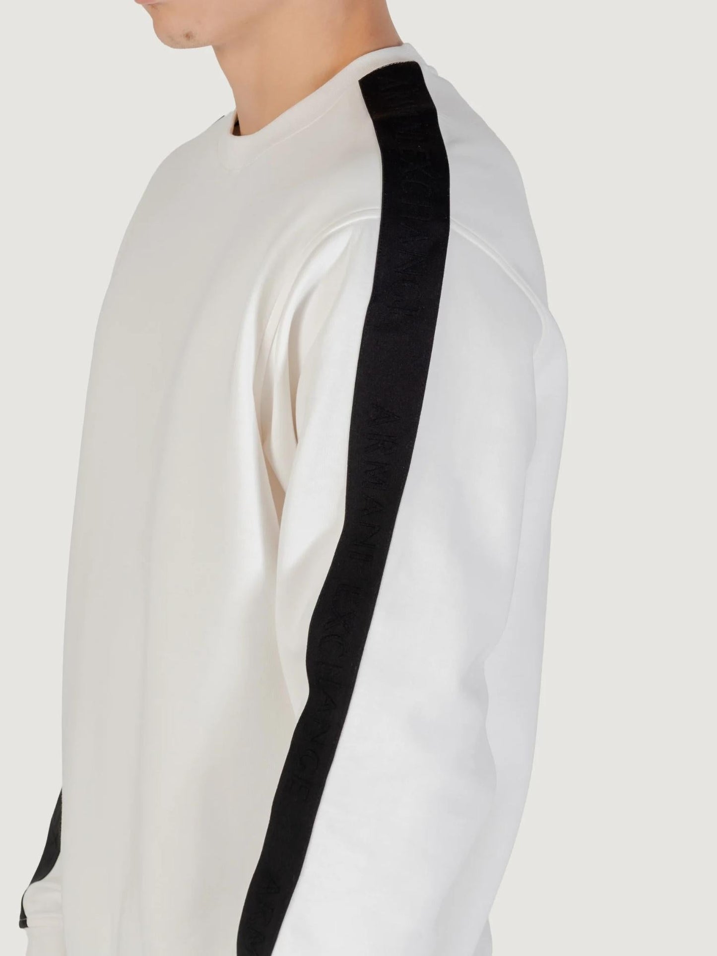 Armani Exchange Felpa Uomo Girocollo Bianco