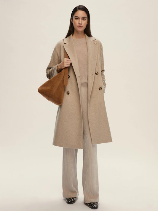 Emme Marella Cappotto doppiopetto Donna Roll Bianco sporco