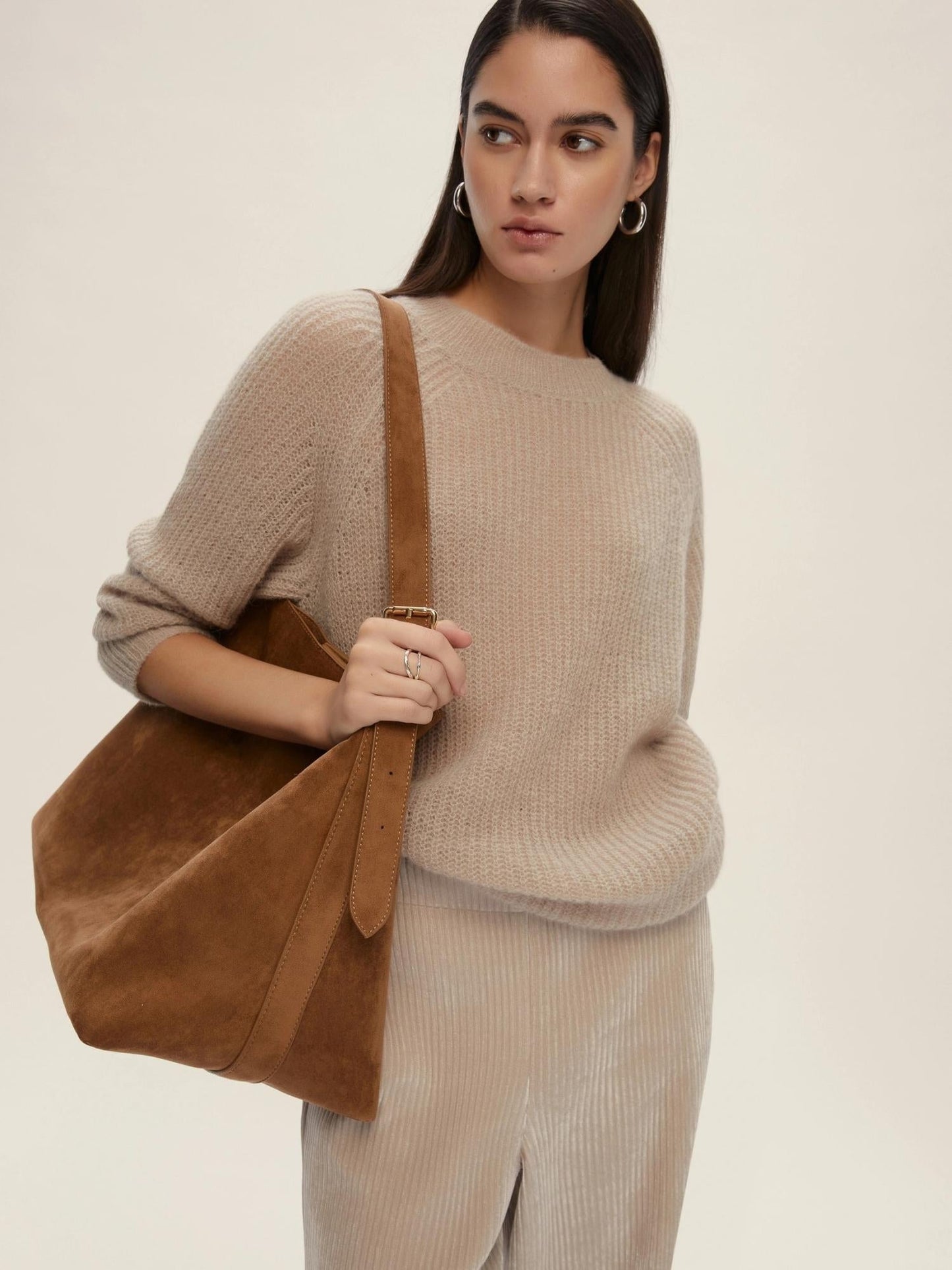 Emme Marella Maglia in misto alpaca Donna Doccia Ecru