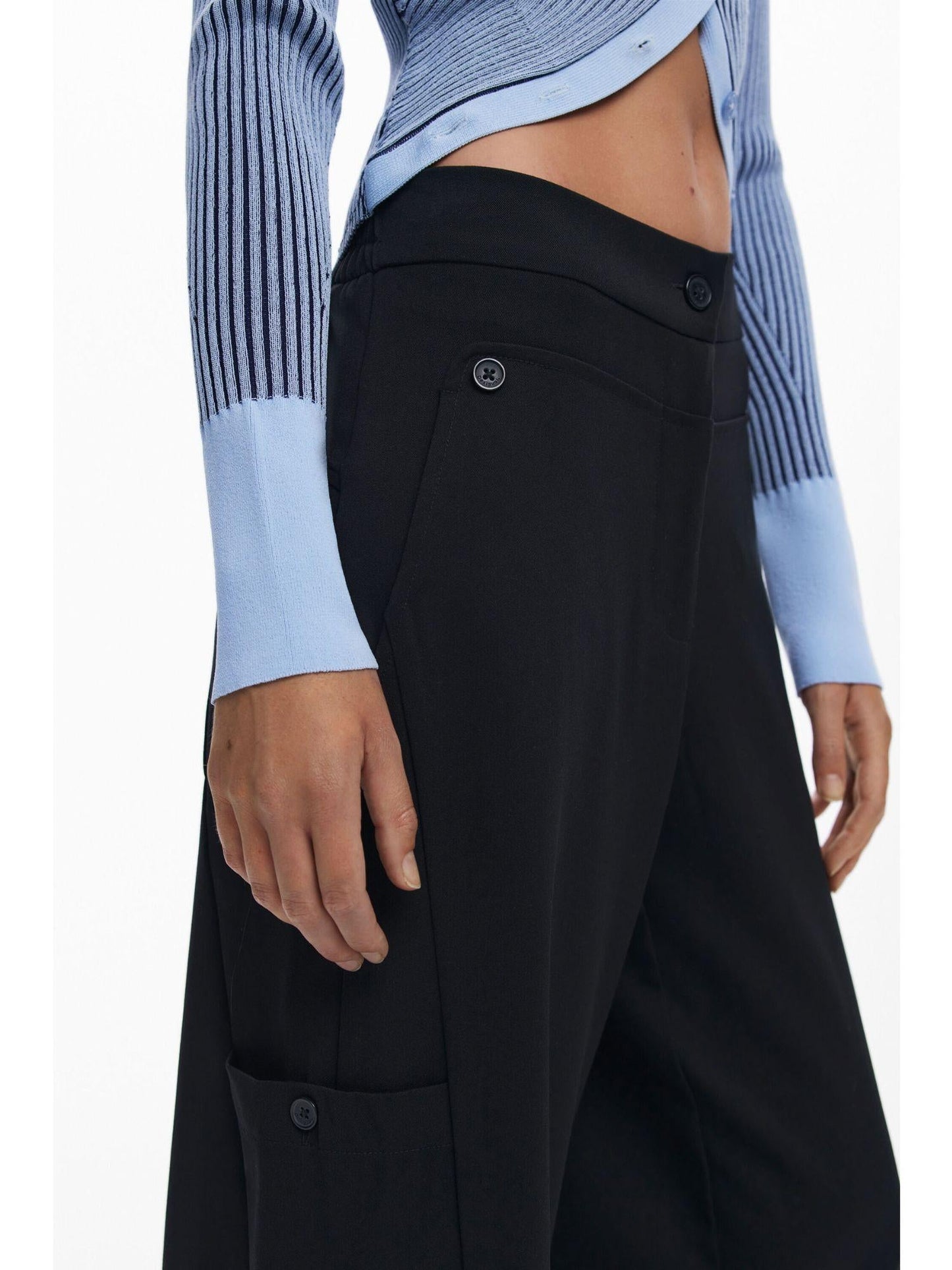 Desigual Pantaloni sartoriali Balloon Donna Nero