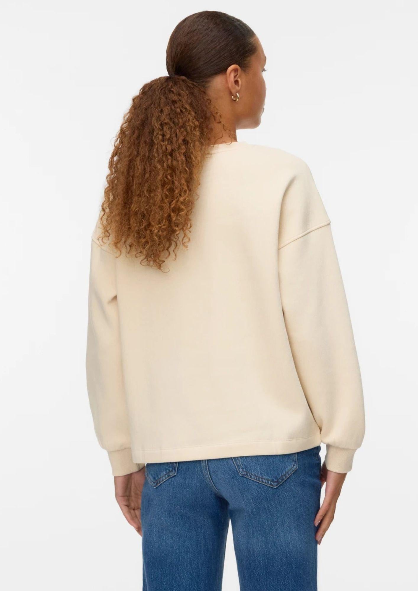 Vero Moda Felpa Donna Fatilda Beige