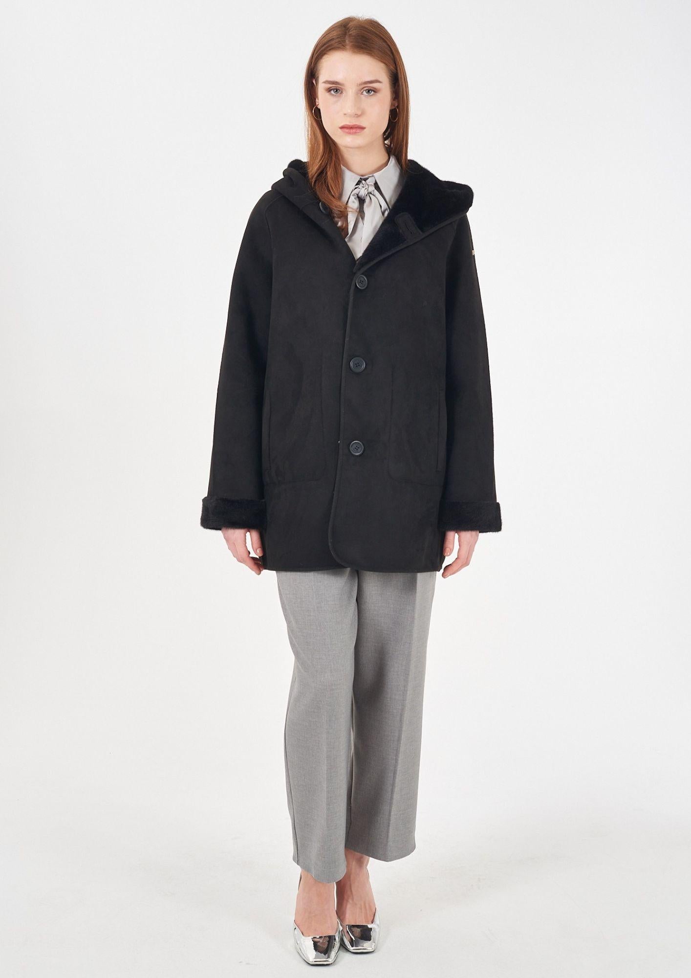 Yes Zee Cappotto Donna Nero