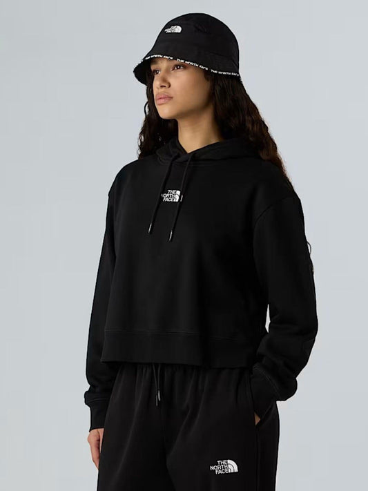 The North Face Felpa Donna Essential Corta In Vita Con Cappuccio Nero
