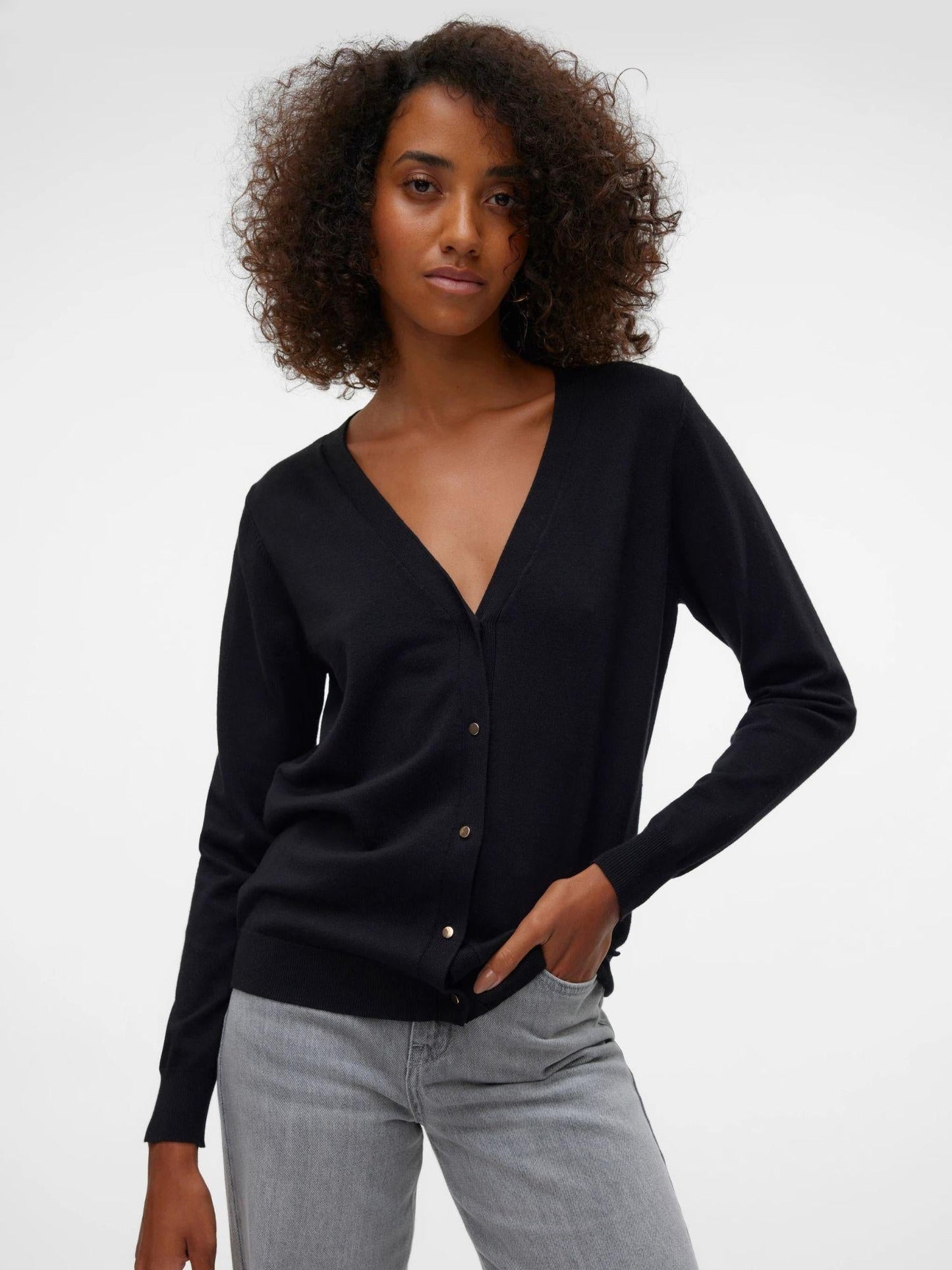 Vero Moda Cardigan In Maglia Donna Silje Nero