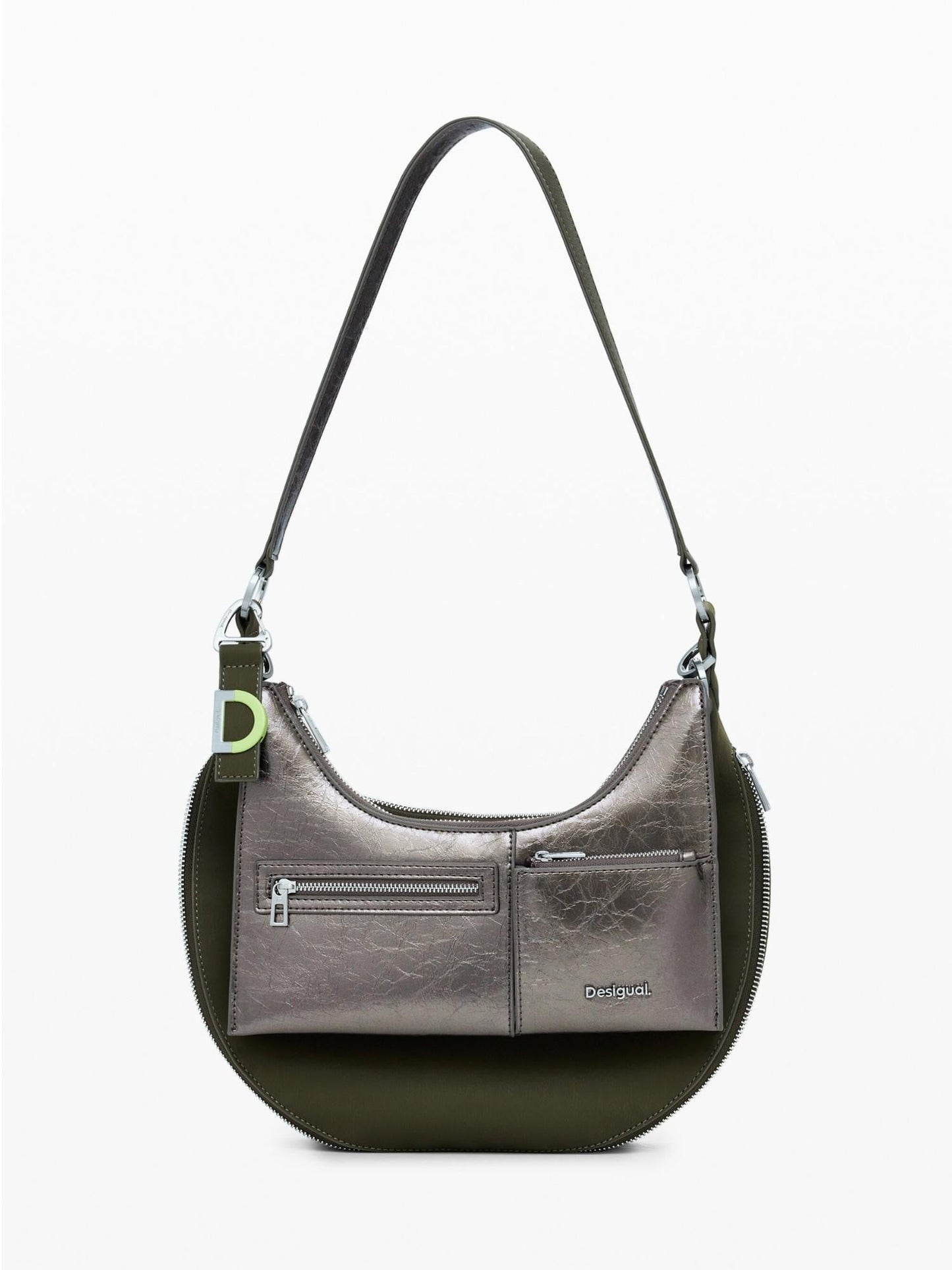 Desigual Borsa media bicolore rimovibile Donna Verde