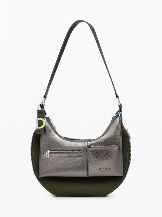 Desigual Borsa media bicolore rimovibile Donna Verde