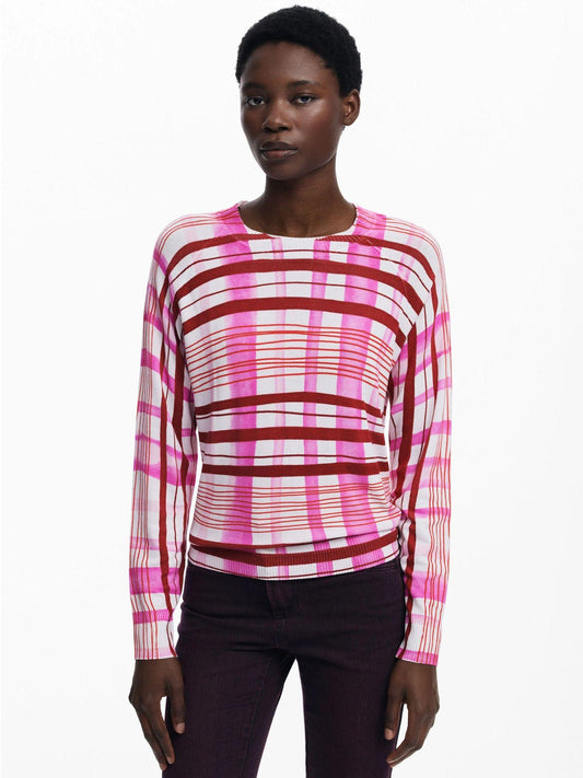 Desigual Maglione a righe mikado Donna Rosa