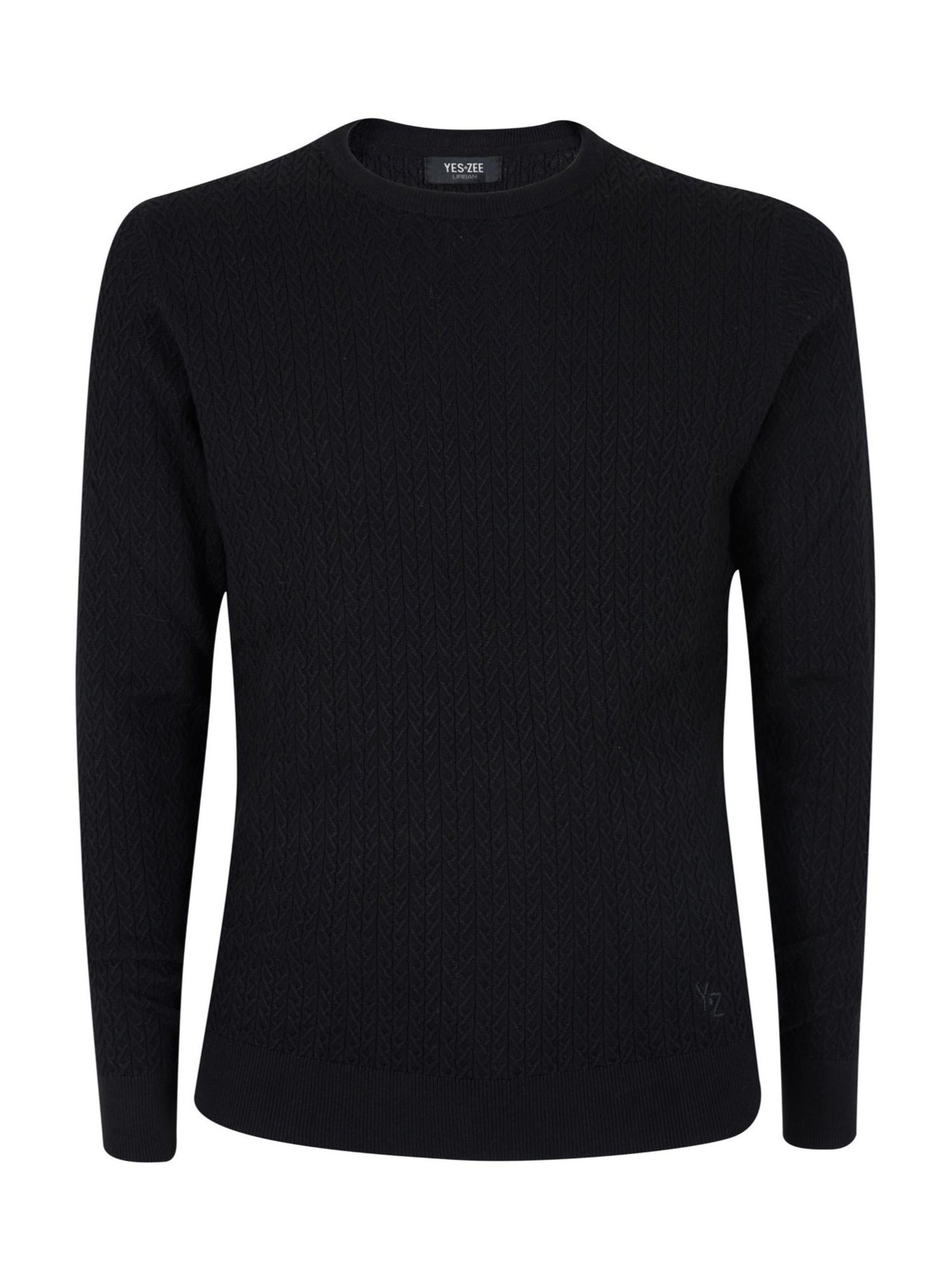 Yes Zee Maglia Girocollo Uomo Nero