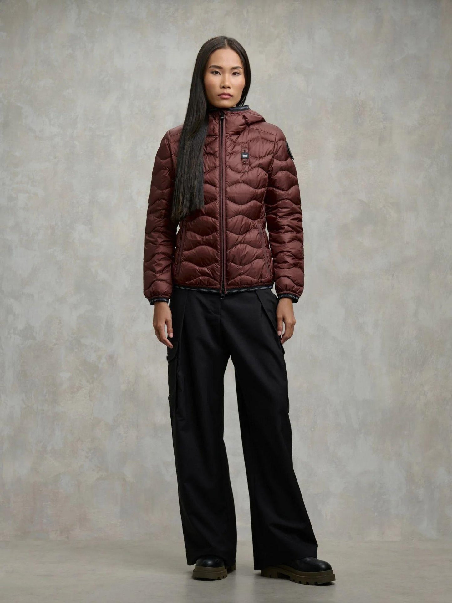 Blauer Piumino Donna Camelia Rosso interno lontra