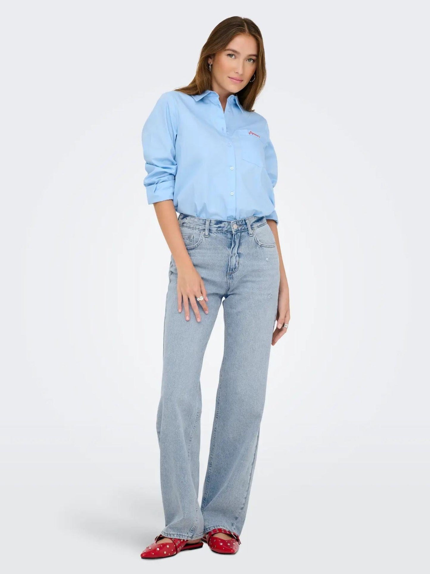 Only Jeans Donna Ella Blu Denim Chiaro