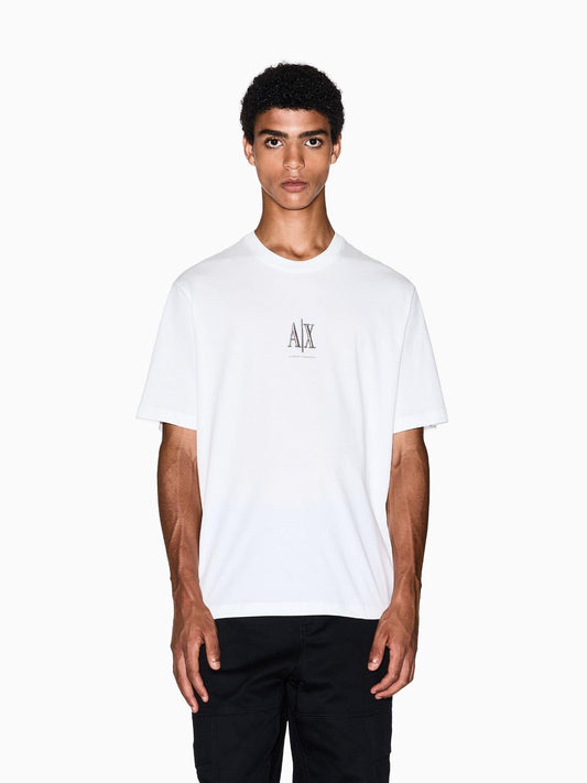 Armani Exchange T-Shirt con logo ricamato Uomo Bianco
