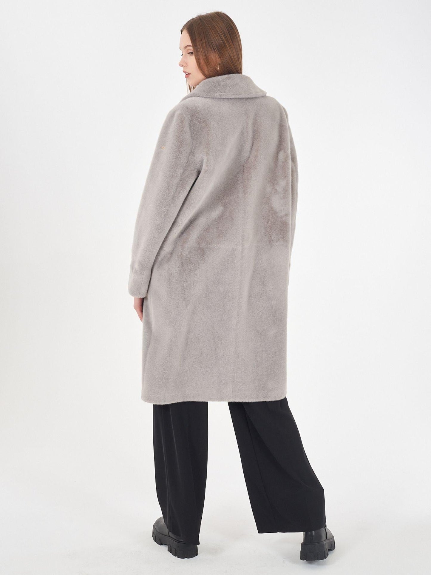 Yes Zee Cappotto Donna Reversibile Grigio Chiaro