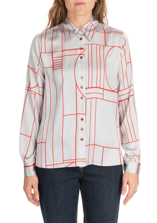 Diana Gallesi Camicia Donna Fondo Grigio