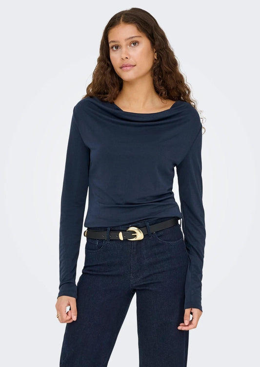 Jacqueline De Yong Maglia Donna Ester Blu