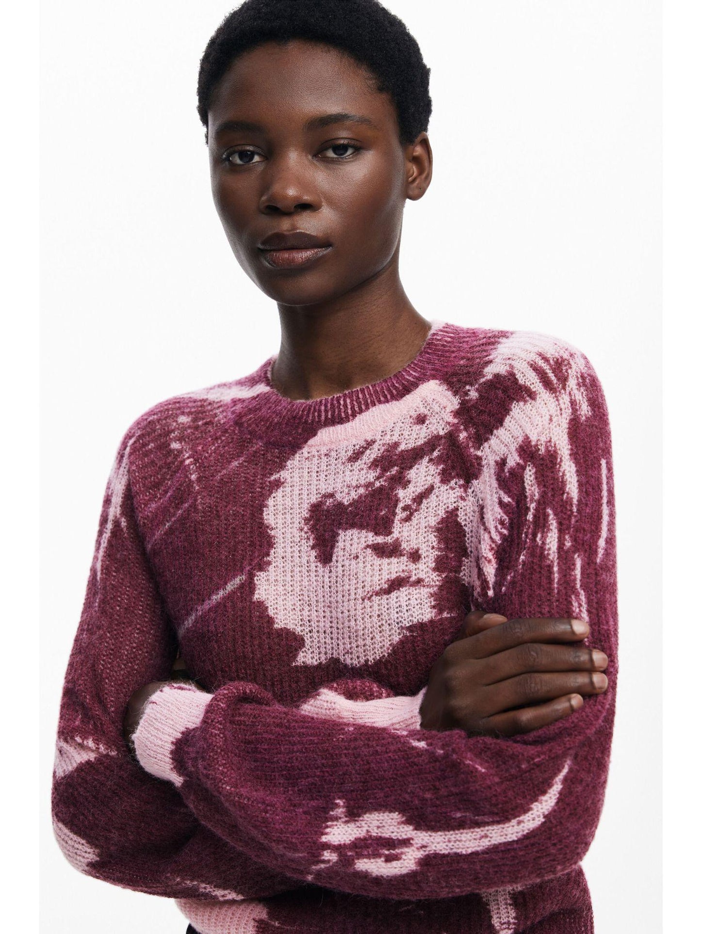 Desigual Maglione texture Arty Donna Rosso