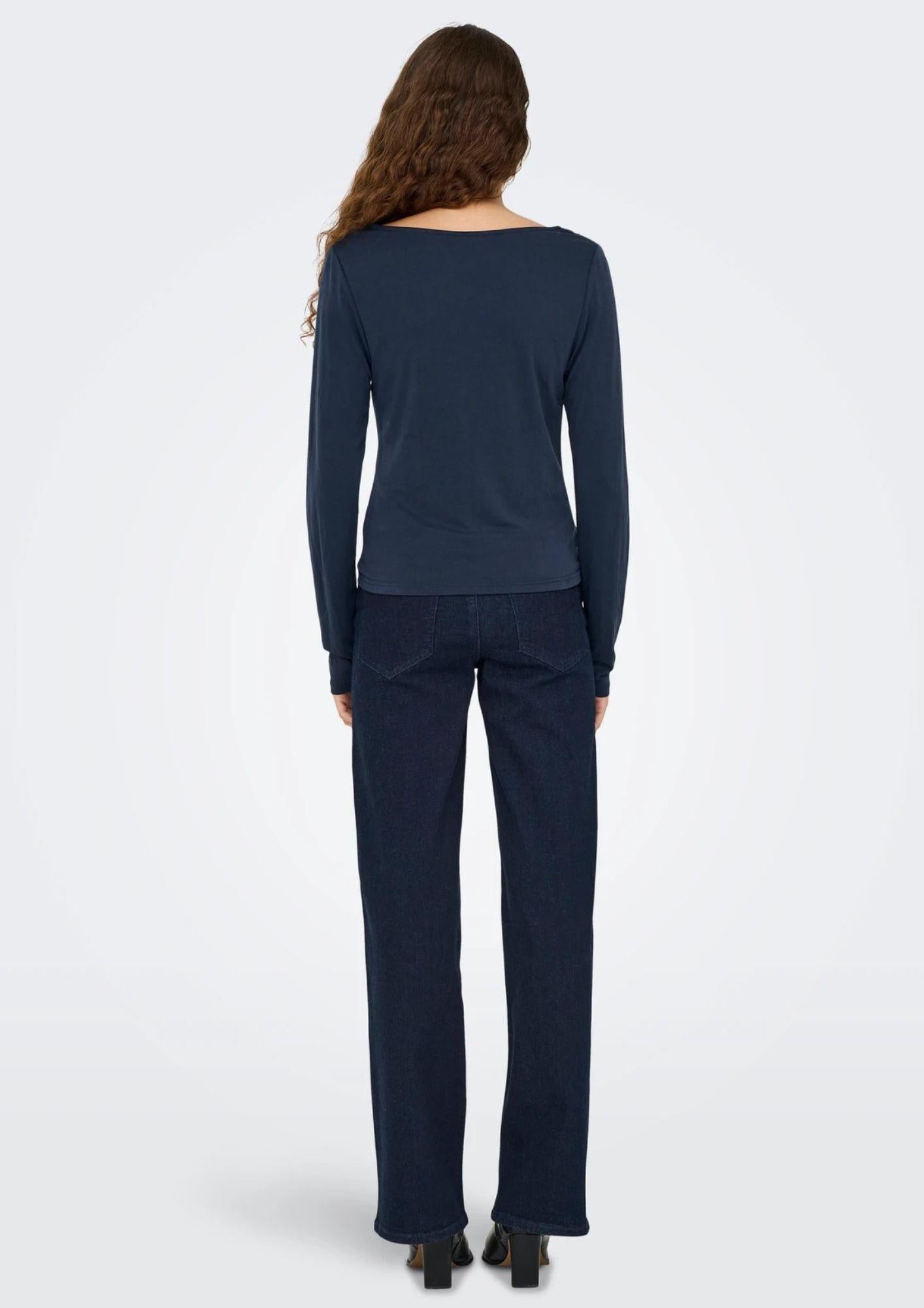Jacqueline De Yong Maglia Donna Ester Blu