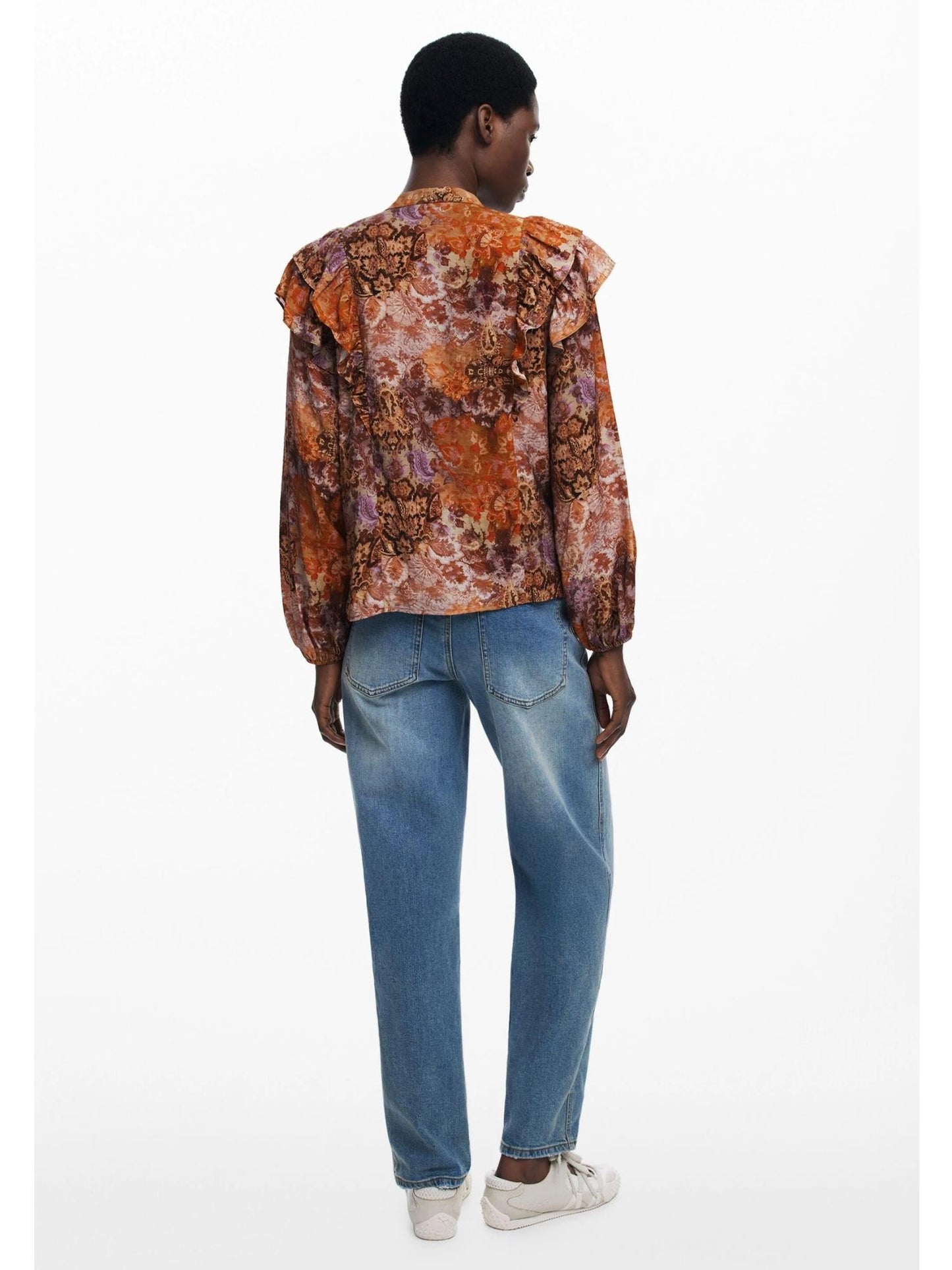 Desigual Blusa romantica paisley Donna Arancione