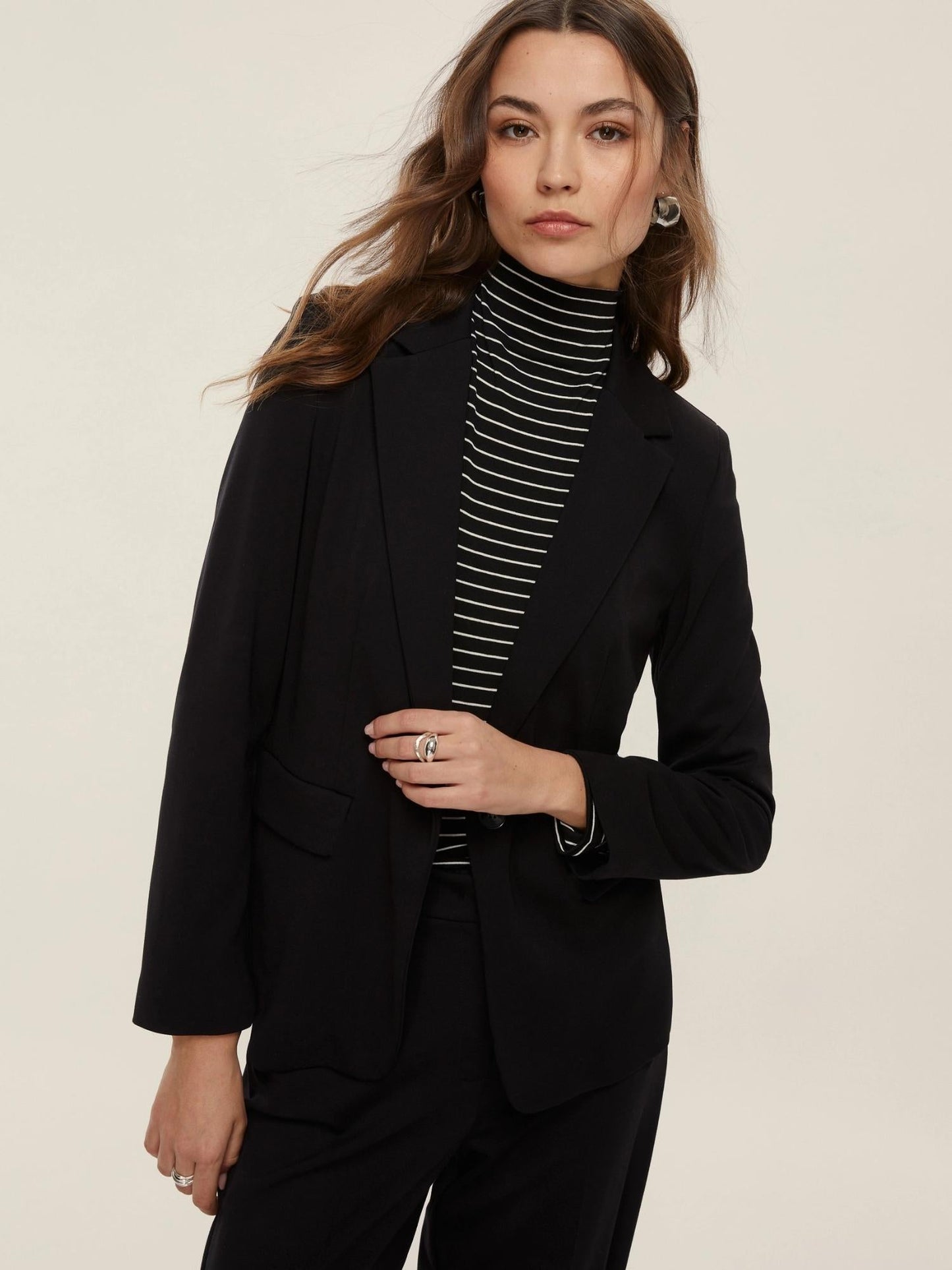 Emme Marella Giacca Donna in jersey punto Milano Gamma Nero