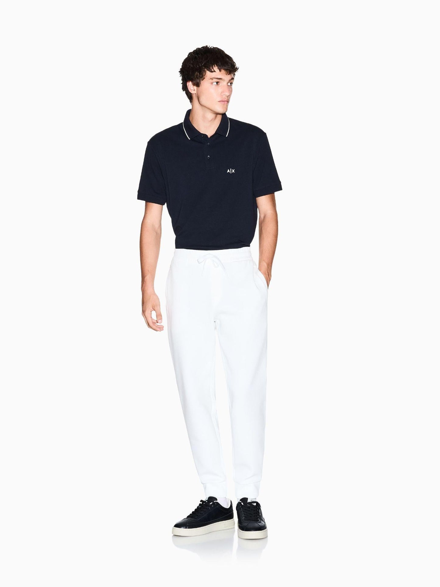 Armani Exchange Pantaloni jogger con logo sul retro Uomo Bianco