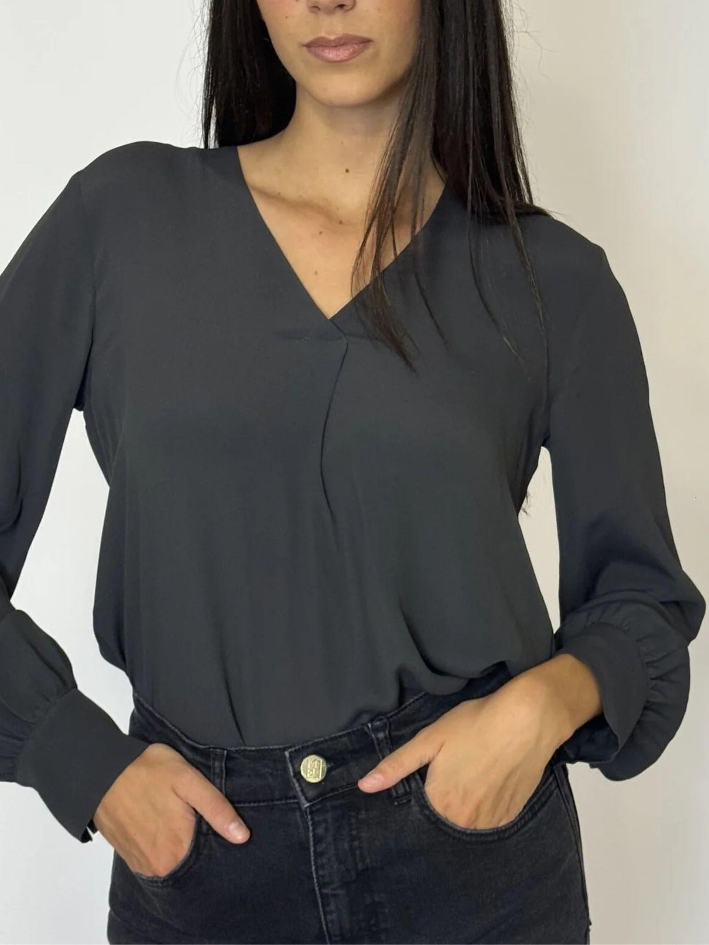 Emme Marella Blusa Donna Caladio Grigio Antracite