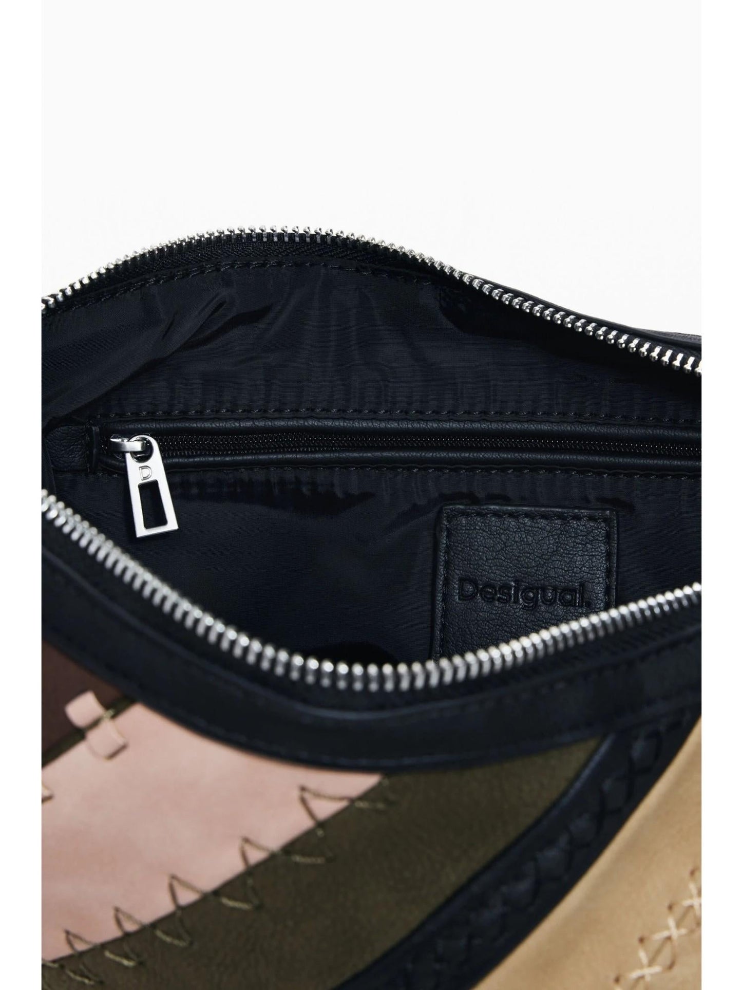 Desigual Borsa a tracolla patchwork media Donna Marrone