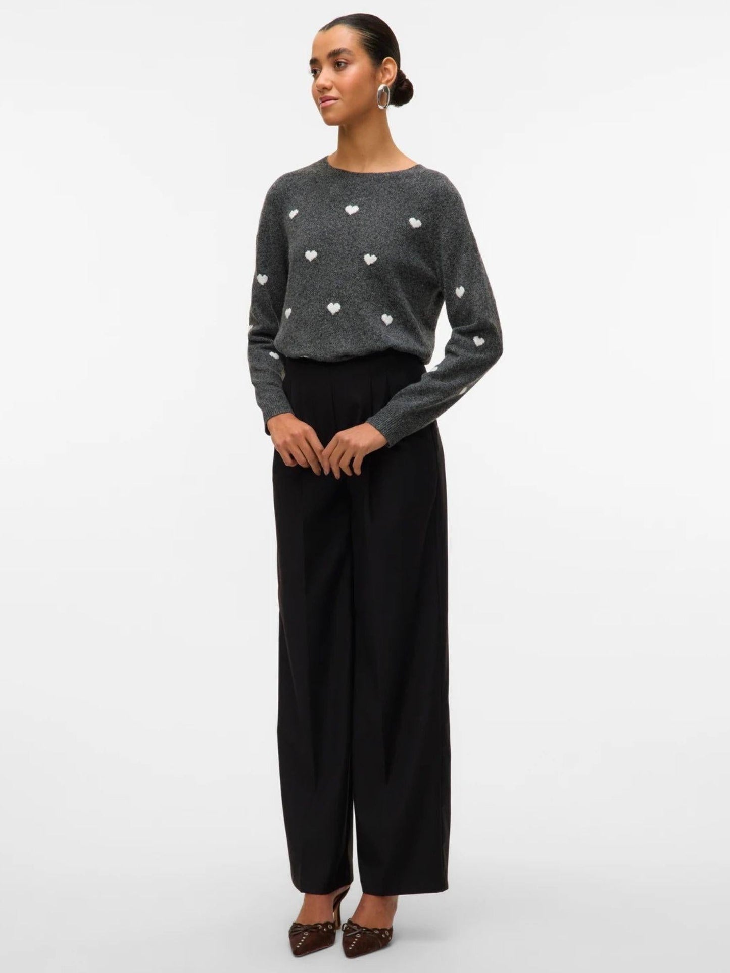 Vero Moda Maglione Donna Doffy Grigio Scuro