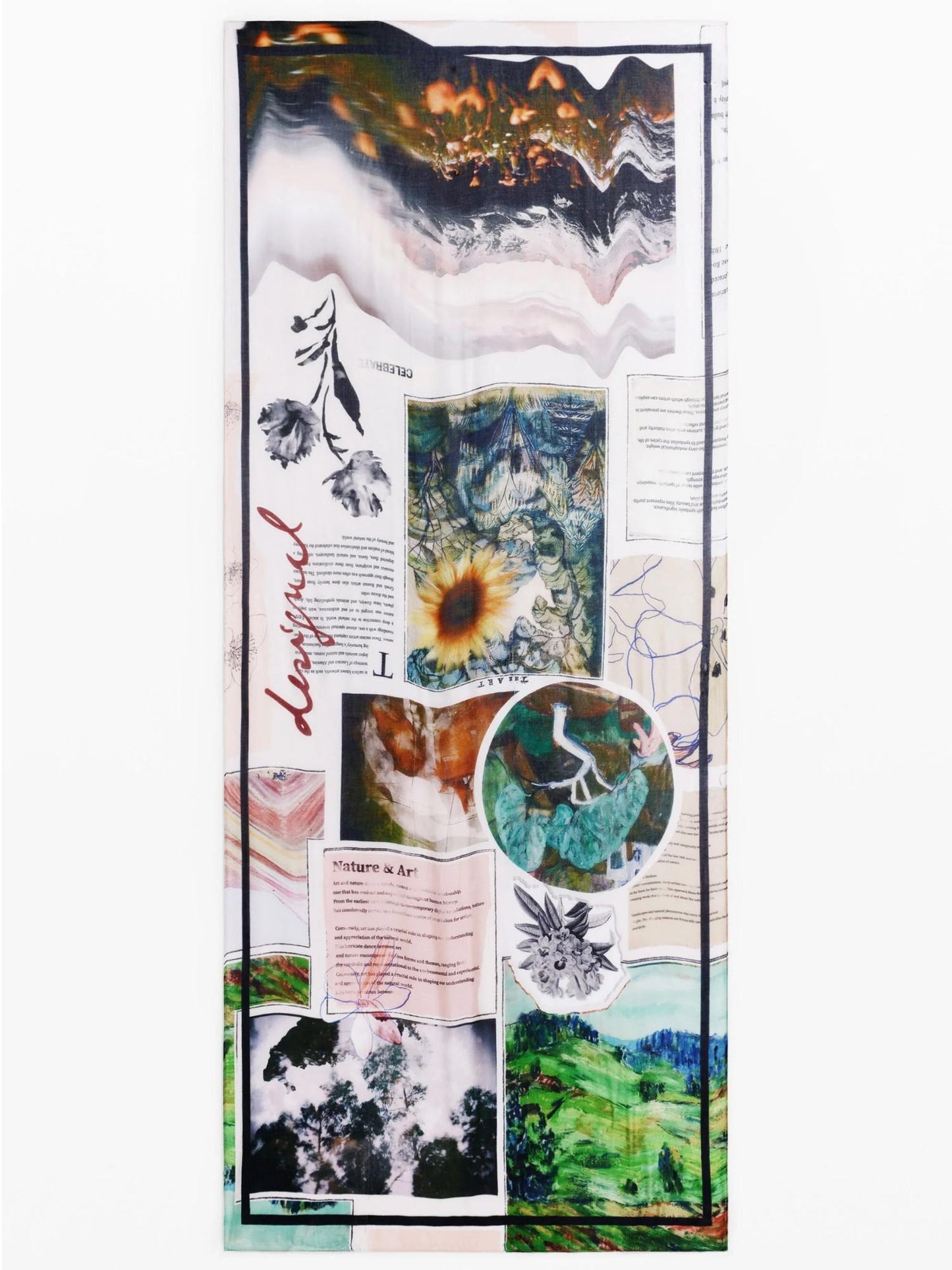 Desigual Foulard rettangolare collage Donna Finiture del mare