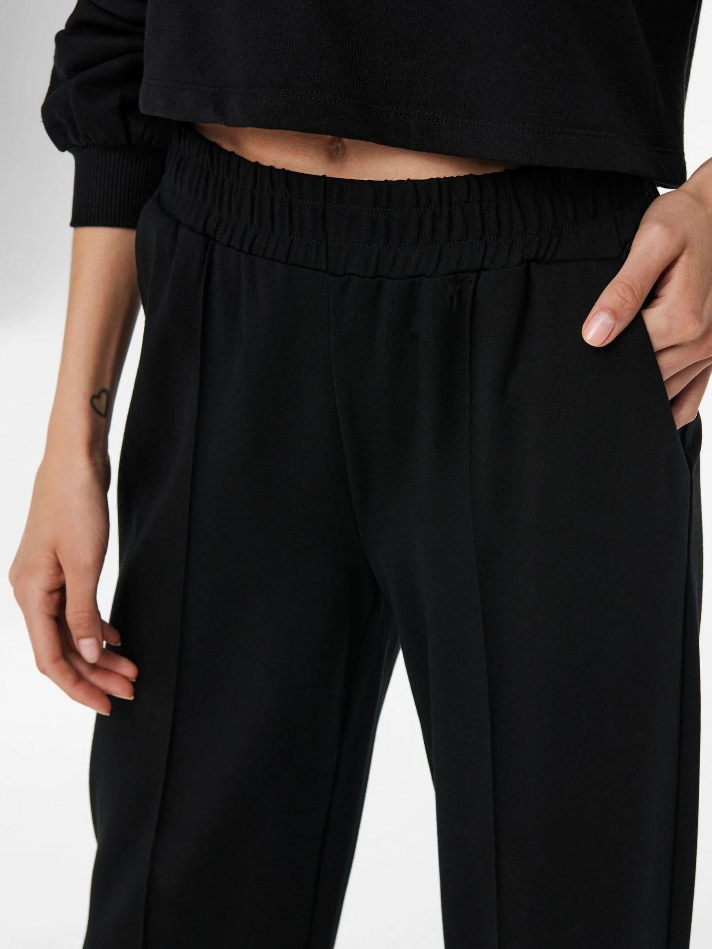 Only Pantaloni A Gamba Larga Donna Poptrash-Suki Loose Fit Nero