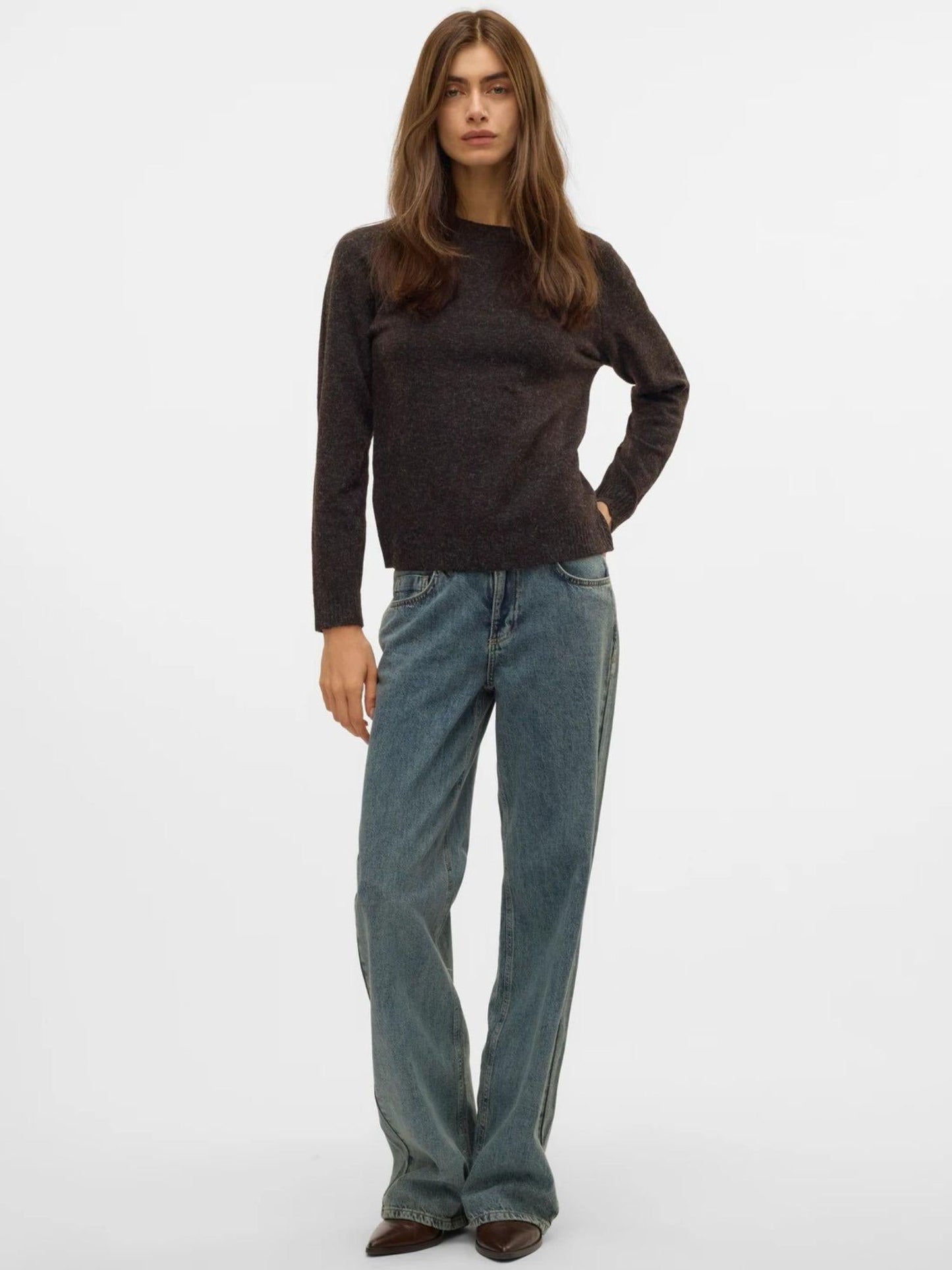 Vero Moda Maglione Donna Doffy Marrone