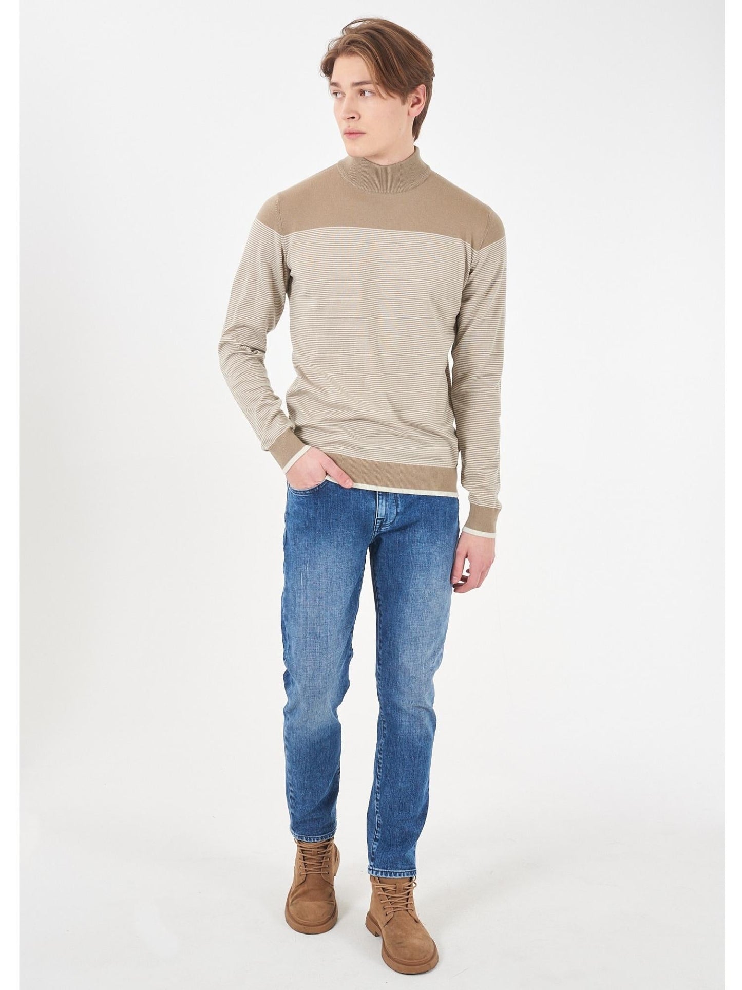 Yes Zee Jeans 5 Tasche Slim Fit Uomo Super Stone