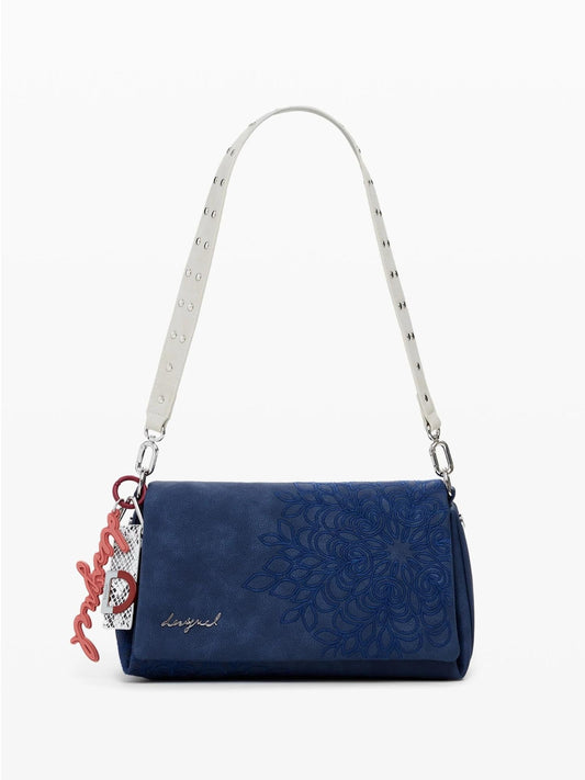 Desigual Borsa a tracolla piccola con rilievo mandala Donna Blu