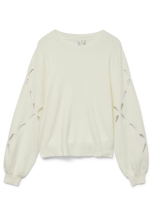 Vero Moda Pullover Donna Dalma Bianco Panna
