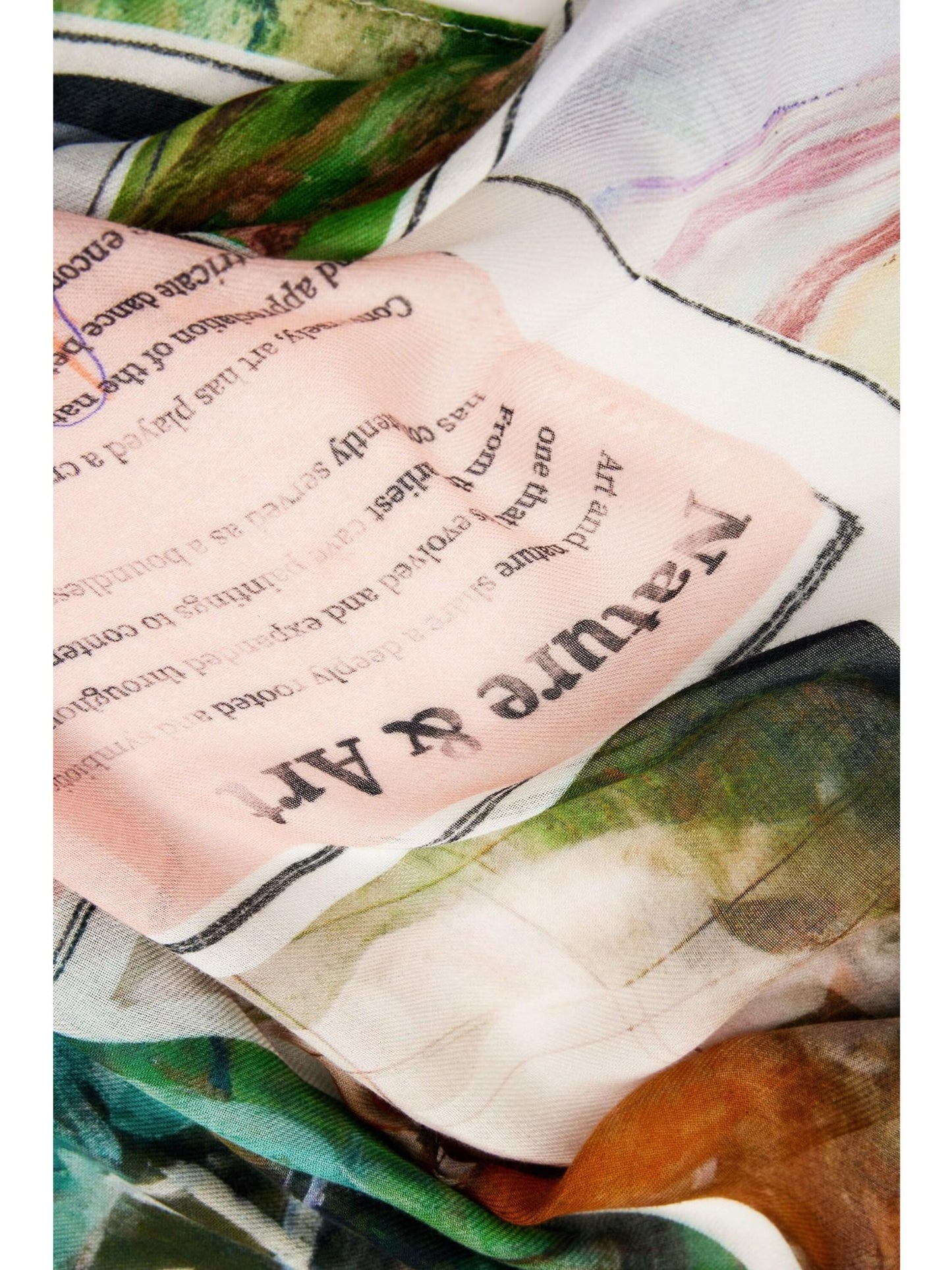 Desigual Foulard rettangolare collage Donna Finiture del mare