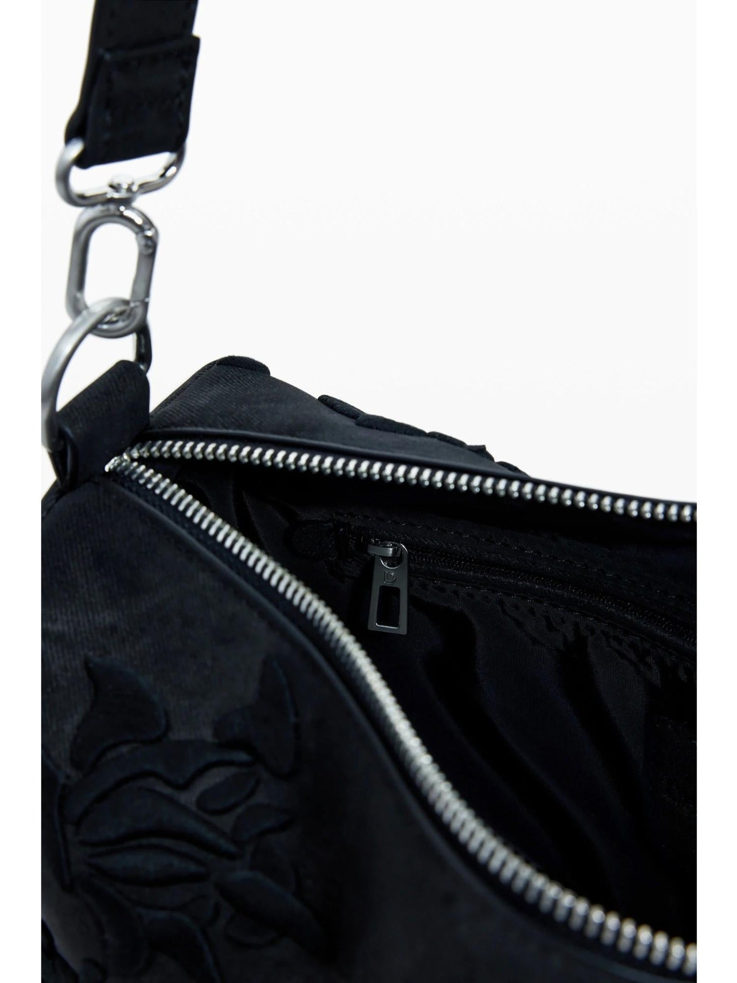 Desigual Borsa media con incisioni 3D Donna Nero