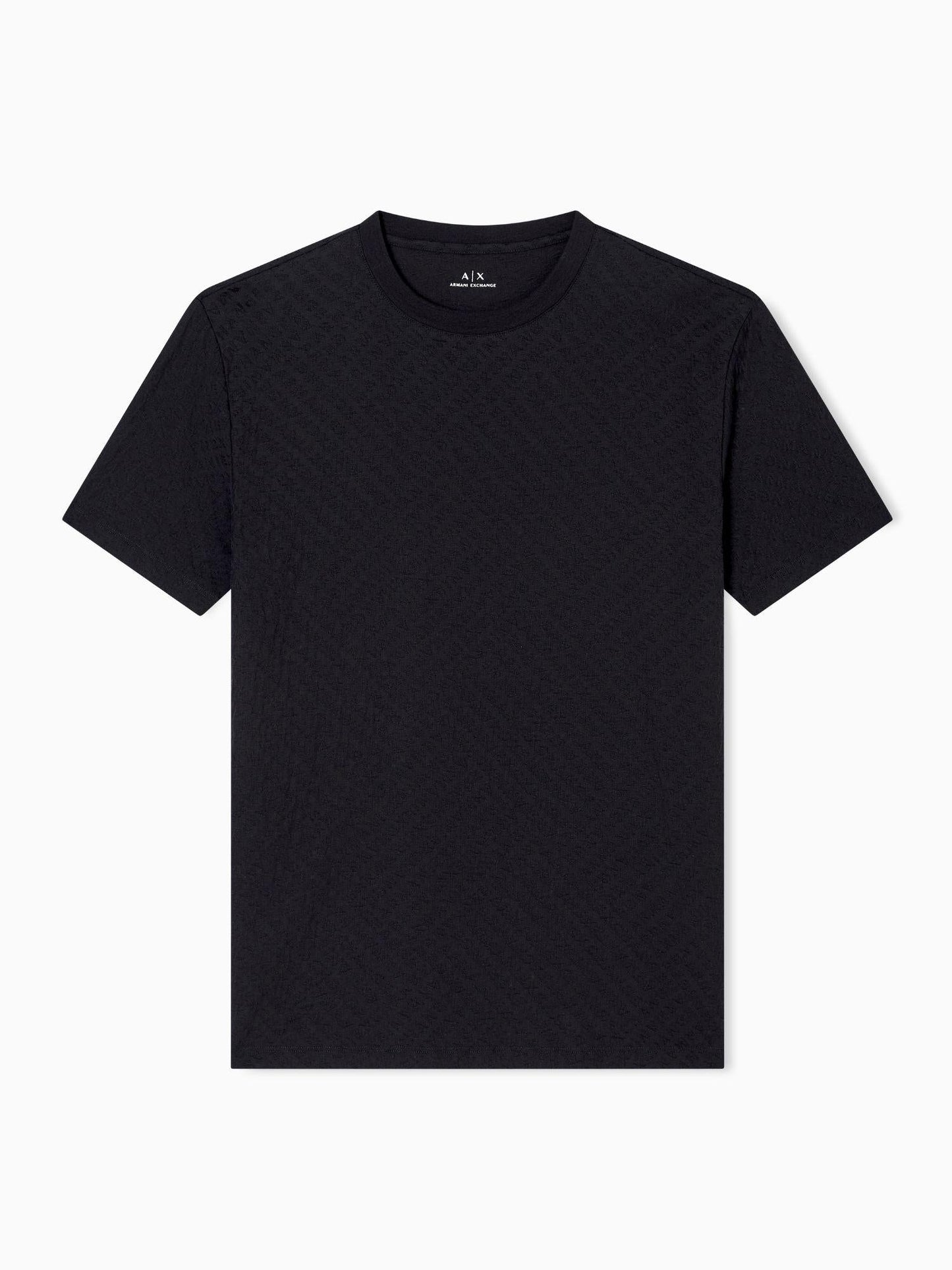Armani Exchange T-Shirt Uomo Regular Fit in Tessuto Jacquard Nero