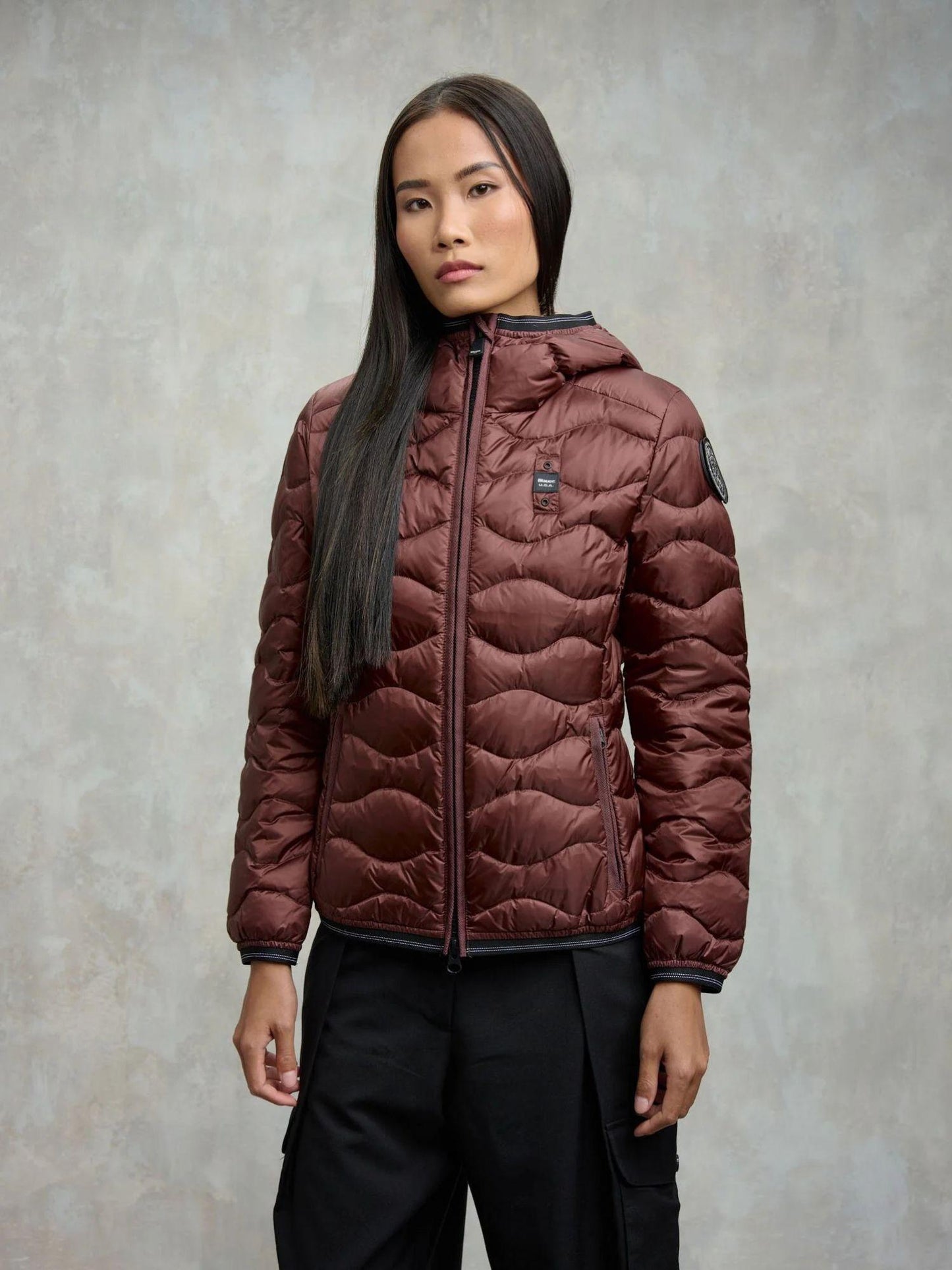 Blauer Piumino Donna Camelia Rosso interno lontra