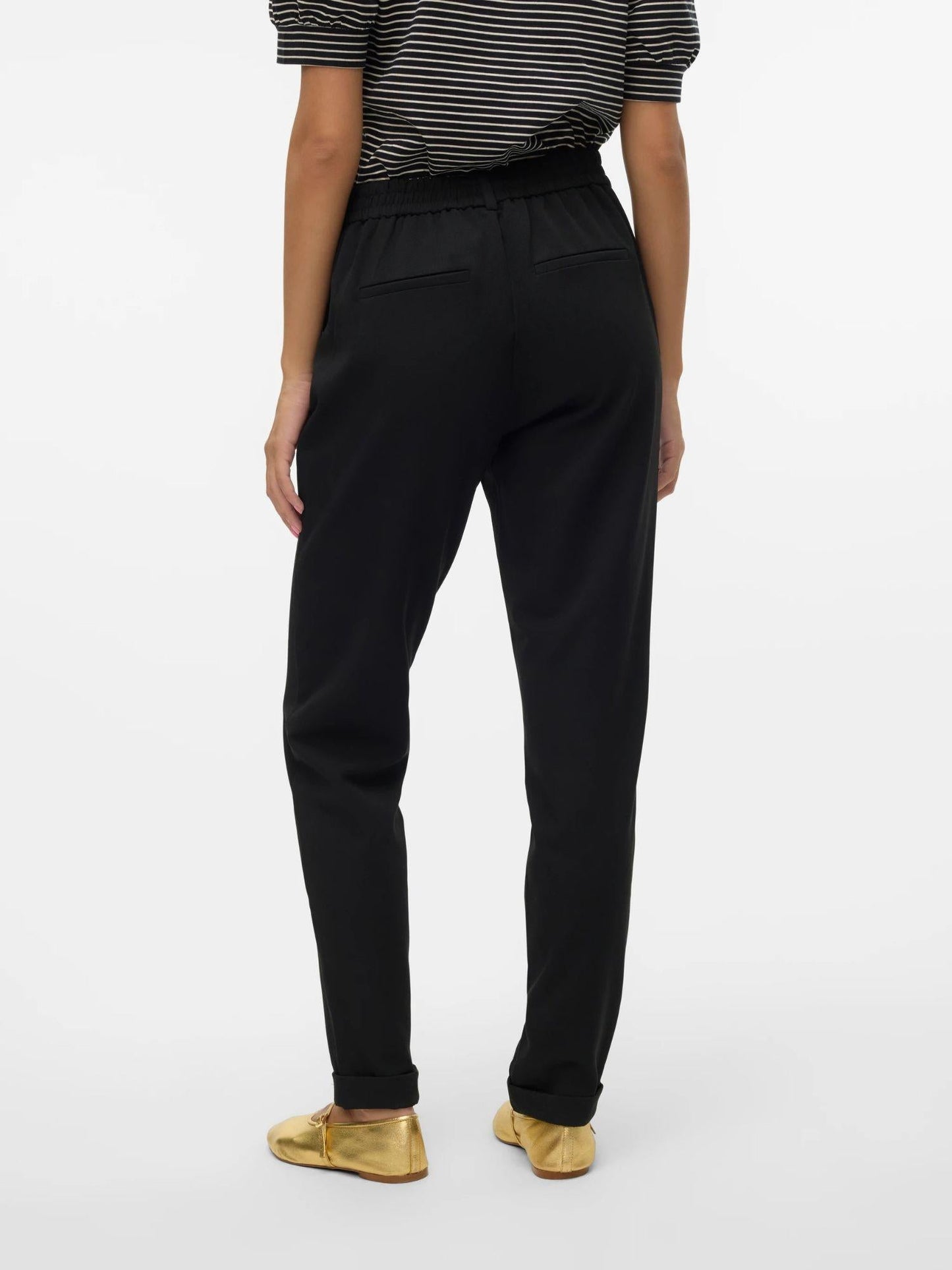 Vero Moda Pantaloni Donna Maya A Vita Media Nero