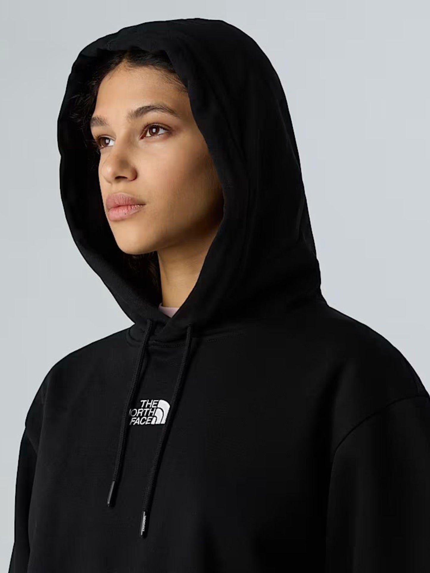 The North Face Felpa Donna Essential Corta In Vita Con Cappuccio Nero