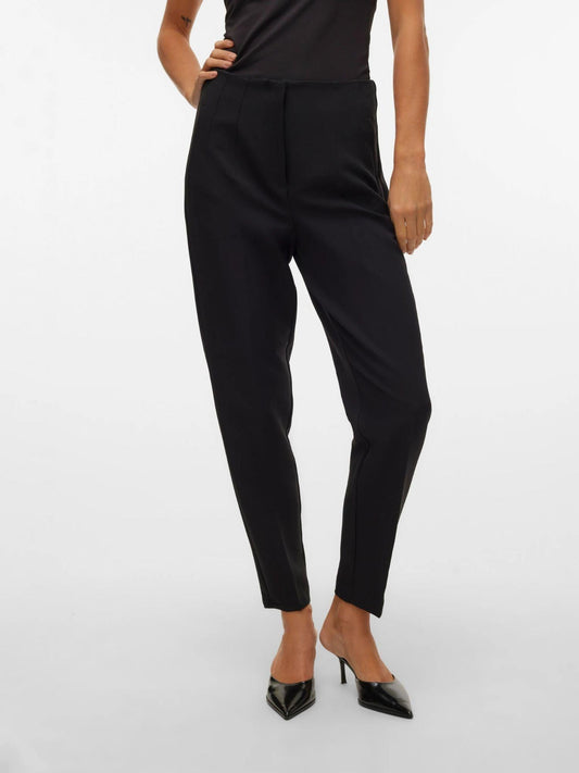 Vero Moda Pantaloni Donna Lina A Vita Alta Nero