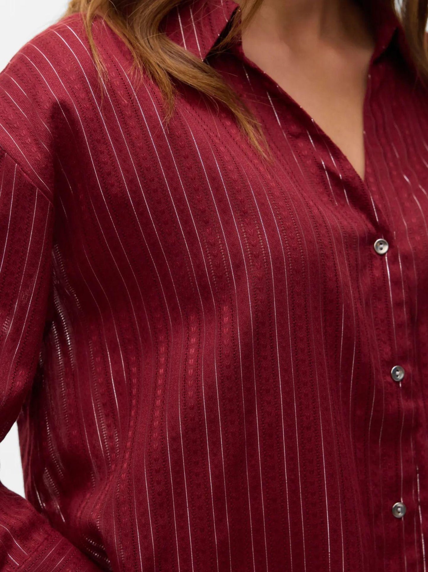 Vero Moda Camicia Donna Olla Maniche 3/4 Syrah Silver Lurex