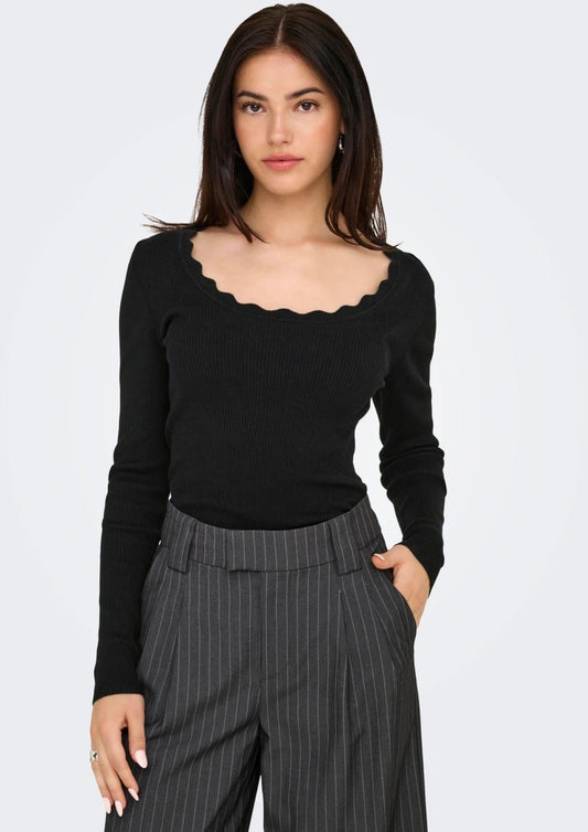 Jacqueline De Yong Pullover Donna Nanna Nero